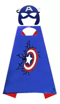 Capa Disfraz Infantil Halloween Capitán América Superhéroe 
