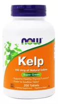 Kelp 150 Mcg Now X 200 Comprimidos Aporte De Yodo Natural Sabor Sin Sabor