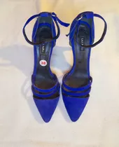 Zapatos Stilettos Las Pepas Usados 38 Azul Francia