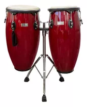 Par De Congas 11 E 12 Vermelha Com Suporte New York