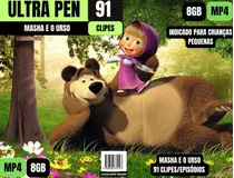 Masha & O Urso Desenhos Infantis Coleção 90 Clipes/episódios