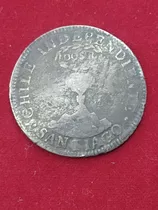 Antique, Escasa Moneda 2 Reales De Plata Chile Independiente