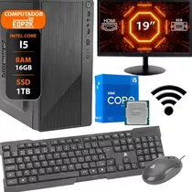 Computador Intel I5 16gb Ssd 1tb Monitor 19 Teclado E Mouse