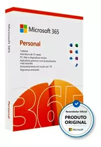 Microsoft 365 (office 365) Personal: 1 Pessoa 1 Ano Digital