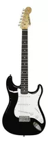 Guitarra Elétrica Queen's D137561 Stratocaster De  Hardwood Preta E Branca Com Diapasão De Bordo-açucareiro