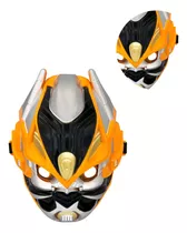 Máscara De Robô Bumblebee Laranja Com Luz E Som Transformers
