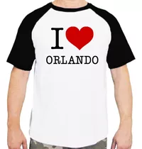 Camiseta Raglan Cidade Turismo I Love Orlando 79