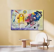 Decorativo Amarillo, Rojo Y Azul Kandinski 120x75