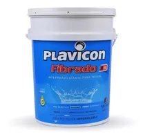 Plavicon Fibrado Impermeabilizante Para Techos 20kg Color Blanco