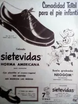 Lote 2 Publicidad Clipping Zapato Niño Sietevidas Años '50s