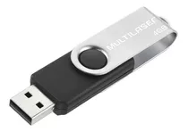 Pen Drive Twist 4gb Usb Preto Multilaser - Pd586