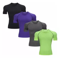 Kit 4 Playeras Básicas Hombre Dry Fit Tradicional Lisa