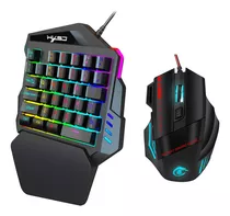 Uma Mão Teclado Para Jogos E Mouse Sem Fio Combo, 35 Chaves