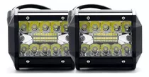 Kit X2 Faro Led Auxiliar 60w 20 Led Spot Flood 4x4 12v/24v 