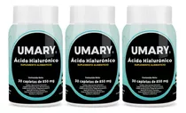 3 Pack Umary Ácido Hialurónico 100% Original 90 Tomas 850mg