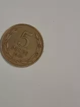 Moneda De Colección 5 Pesos Chile Con Angel Libertad 1985 