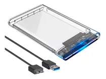 Case Hd Externo 2.5 E Sata Ssd Usb 3.0 Transparente Exbom