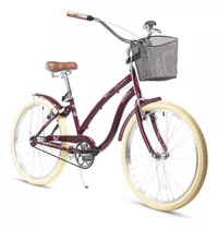 Bicicleta Para Mujer Urbana Rodada 24 Turbo Zinnia Retro