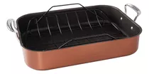 Nordic Ware - Asador De Pavo Con Estante, Cobre