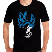 Remera Dragón Ball Z Negra Goku Dios Super Sayayin  Unisex