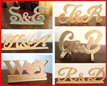 Iniciales Letras Centro De Mesa Candy Bar 15 Años Bodas Mdf