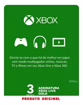 Xbox Live Gold 3 Meses - Xbox One/xbox Series