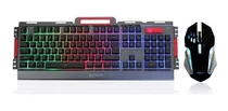 Teclado Gamer Exbom Bk-g3000 Metal Com Iluminação Led