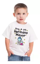 Playera Voy A Ser Hermano 2022 Algodon Sorpresa Infantil