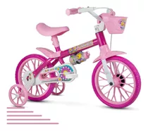 Bicicleta Aro 12 Flower 11 Infantil Menina Bike Cestinha 