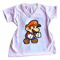 Camiseta Camisa Personalizada Infantil Do Super Mario Mod29
