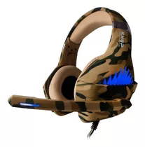 Headset Gamer Ps4 Pc Xbox One Led + Adaptador Camuflado Fone