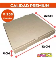 Caja Para Pizza Grande  Micro 33x33 Marrón X 200 Unid