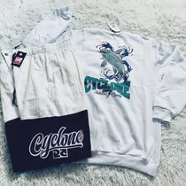 Conjunto Blusa Cyclone Moletom Branco+bermuda Veludo 