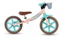 Bicicleta Balance Equilíbrio Infantil Nathor 12 Rosa - Verde
