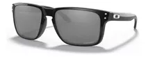 Óculos De Sol Oakley Holbrook Xl Extra Large Armação De O Matter Cor Polished Black, Lente Black De Plutonite Prizm, Haste Polished Black De O Matter - Oo9417