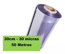 Filme Pvc Encolhivel F.dupla 30cm-30 Micras-50 Metros-shrink