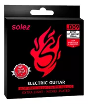 Encordoamento Solez 09/42 Slg9 Para Guitarra (mí + Sí Extra)