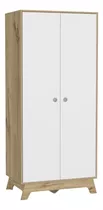 Closet Z-81 Bi-color Duna/blanco Color Marrón Claro