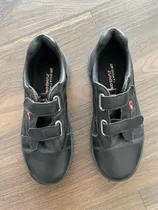 Zapatos Niño Boating Talle 39 Cuero Y Cierre Velcro