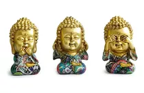 Los Tres Sabios Y Místicos Ciego Sordo Mudo Budas 