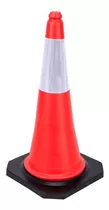 Cono Vial Ever Safe Semi Flexible 75cm Base Rigida Pesada Color Naranja