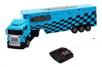 Caminhão Carreta Azul Controle Remoto Big Truck - Unik Toys