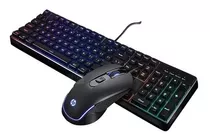 Kit Teclado E Mouse Hp Gamer Km200 Led Rgb Português - Br 