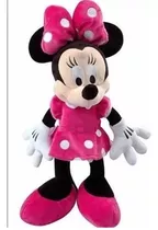 Boneca De Pelucia Minnie Laço Rosa Musical 30cm Gigante