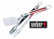 Accesorios Weber Combo Espátulas, Pinza, Salero, Cepillo