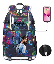 Mochila Escolar Transfronteriza Messi Luminosa, Mochila Neym Color 19 Diseño De La Tela 15*30*47