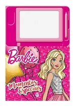 Livro Infantil Capa Super Dura Cartonado Com Lousa Mágica + Caneta De Desenho - Desenhe E Apague - Barbie Momentos Especiais  - Ciranda Cultural