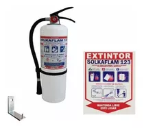 Extintor Solkaflam 3700 Gramos Hcfc 123 + Soporte + Aviso