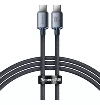 Cable Tipo C A C Baseus De Carga Rápida 100w 1.2m Epa Color Negro