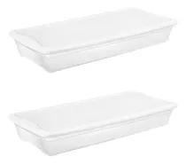 Caja Bajo Cama De Plástico 39 L Transparente 2 Piezas